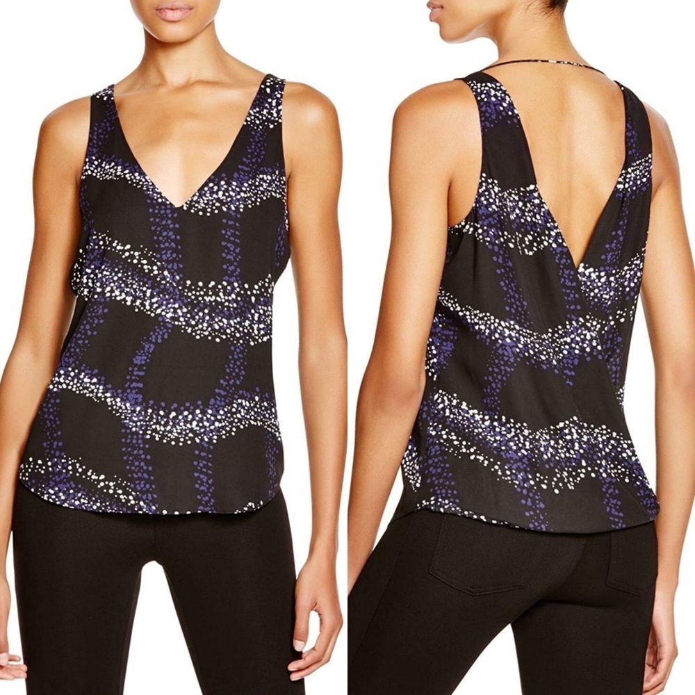 SANCTUARY Black PolkaDot Sleeveless Tank Top Large